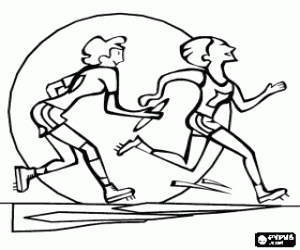 malvorlagen Staffellauf, staffelstab �bergabe ausmalbilder