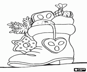 malvorlagen Steifel voller Weihnachtsgeb�ck ausmalbilder