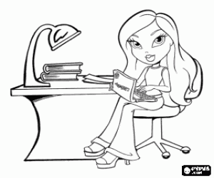 malvorlagen Studium mit Bratz Pfund und einem Laptop oder notebook ausmalbilder