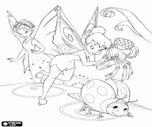 malvorlagen Tinker Bell arbeitet an einer neuen Erfindung unter den Augen der K�nigin Clarion ausmalbilder