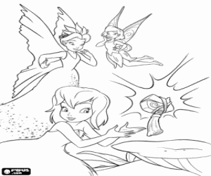 malvorlagen Tinker Bell zeigt F�higkeiten der Hand der K�nigin Clarion ausmalbilder