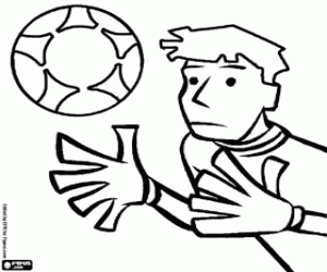 malvorlagen Torwart bereit um den ball ausmalbilder