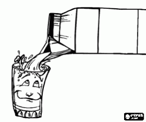 malvorlagen Trinkglas gef�llt mit der Fl�ssigkeit aus einem tetrabrick ausmalbilder