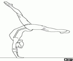 malvorlagen Turnerin Durchf�hrung der Bodenturnen ausmalbilder