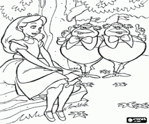 malvorlagen Twideldum und Twideldie im Gespr�ch mit Alice ausmalbilder