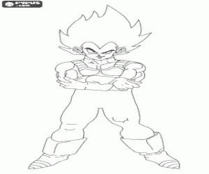 malvorlagen Vegeta, der Saiyajin Prinz, ein sehr m�chtiger Krieger ohne Gef�hle ausmalbilder
