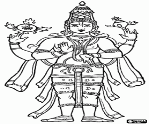malvorlagen Vishnu, der bewahrer gott im Trimurti ausmalbilder
