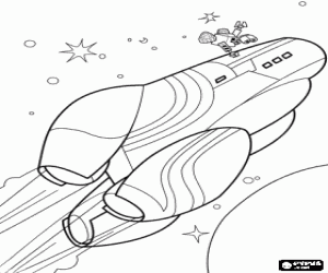 malvorlagen Wall-E in verzweiflung klammert sich an das raumschiff, das Eve die Axiom  ausmalbilder