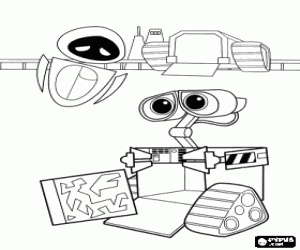 malvorlagen Wall-E und Eve ausmalbilder