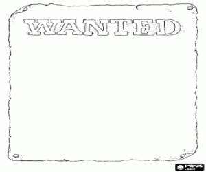 malvorlagen Wanted Poster oder Steckbrief zu erstellen das Gesicht Sie ausmalbilder