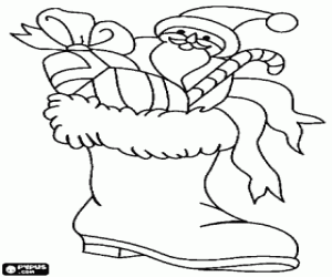malvorlagen Weihnacht-stiefel voll der geschenke ausmalbilder