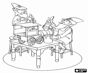 malvorlagen Weihnachten elfen arbeiten an einer Spielzeugeisenbahn ausmalbilder