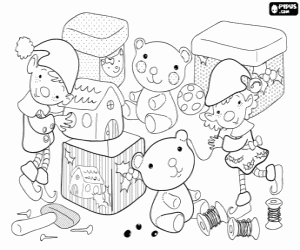 malvorlagen Weihnachten Elfen machen Spielzeug f�r Geschenke ausmalbilder
