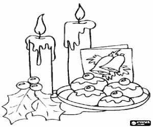 malvorlagen Weihnachten kerzen zusammen mit anderen Weihnachtsschmuck ausmalbilder