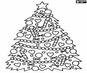 malvorlagen Weihnachtsbaum voller Ornamente ausmalbilder