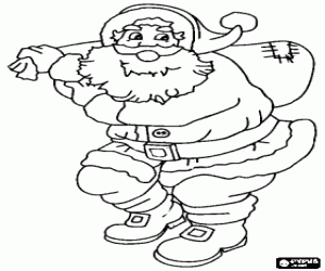 malvorlagen Weihnachtsmann oder Santa Claus Durchf�hrung der Tasche von Spielzeug-und Walking verstohlen ausmalbilder