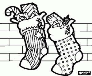 malvorlagen Weihnachtssocken h�ngen und voller Geschenke ausmalbilder