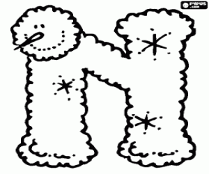 malvorlagen Winter und Weihnachten Buchstaben N ausmalbilder