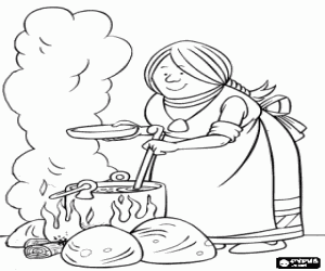 malvorlagen Ylva, der Chef der Frau und Mutter von Vicky, kochen ausmalbilder