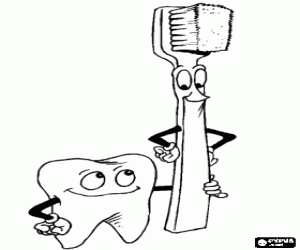 malvorlagen Zahnb�rste und Zahnpasta oder Dentalgel ausmalbilder