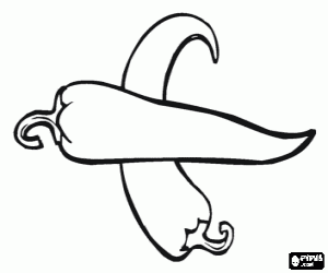 malvorlagen Zwei Chili Peppers oder kleine Paprika ausmalbilder