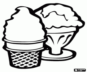 malvorlagen Zwei eis in eine tasse und eine weitere tasse glas ausmalbilder