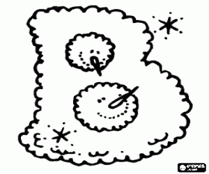 malvorlagen Zwei Schneem�nner in die L�cher der B buchstabe ausmalbilder