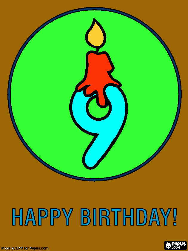 gratis malvorlagen 09.Geburtstag