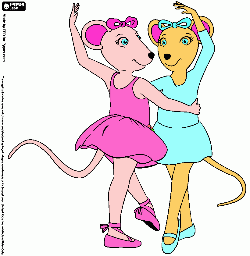 gratis malvorlagen Angelina Ballerina
