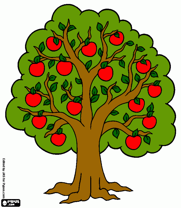 gratis malvorlagen apfelbaum