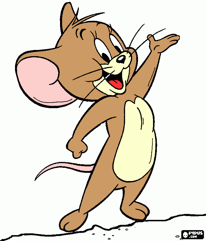 gratis malvorlagen ausmalbilder das freundliche kleine maus jerry