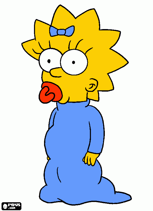 gratis malvorlagen Baby Simpson