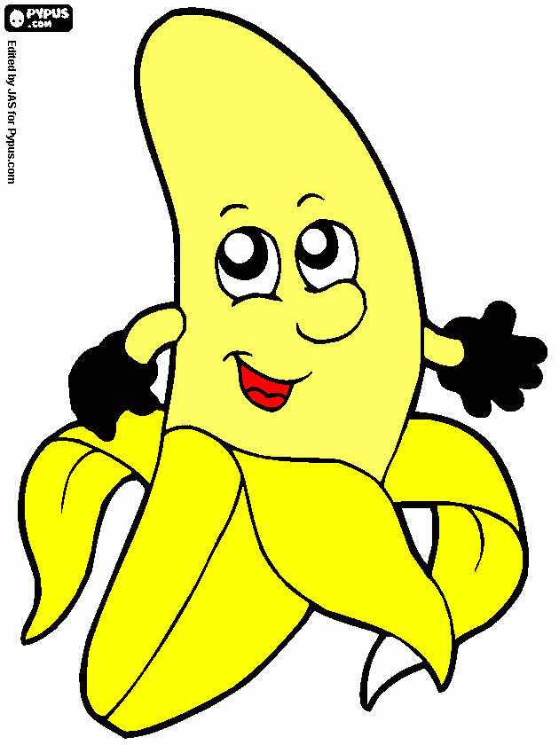 gratis malvorlagen banane