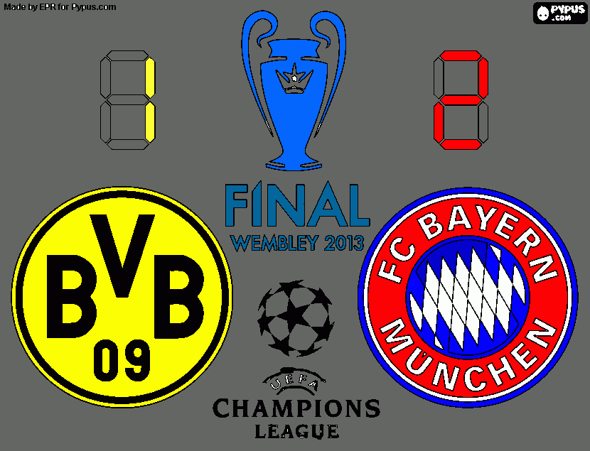 gratis malvorlagen Bayern ist Champions league sieger