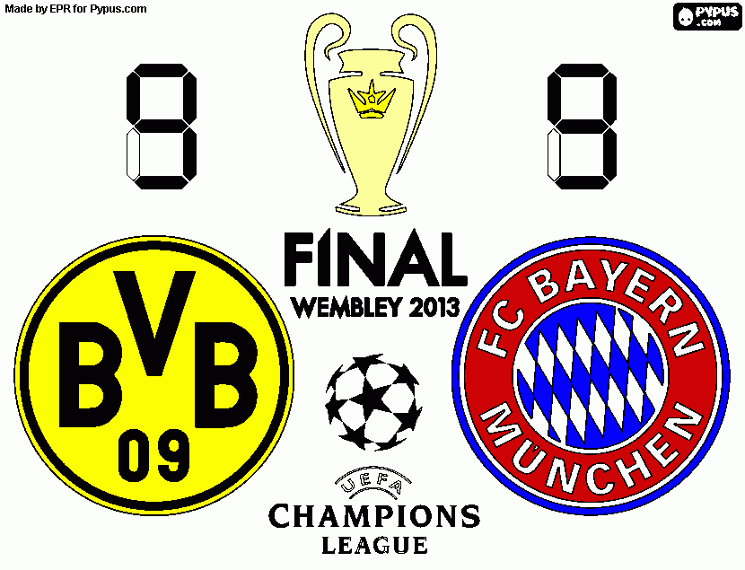 gratis malvorlagen Bild BVB und FCB