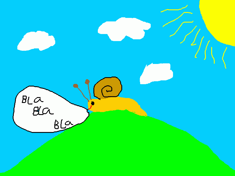 gratis malvorlagen BLA BLA BLA SCHNECKE.