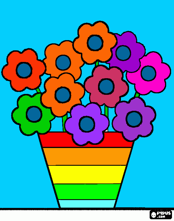 gratis malvorlagen Blumenstrauss
