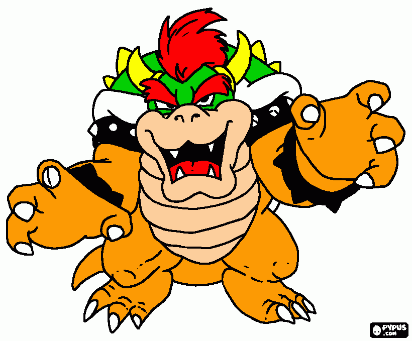 gratis malvorlagen Bowser
