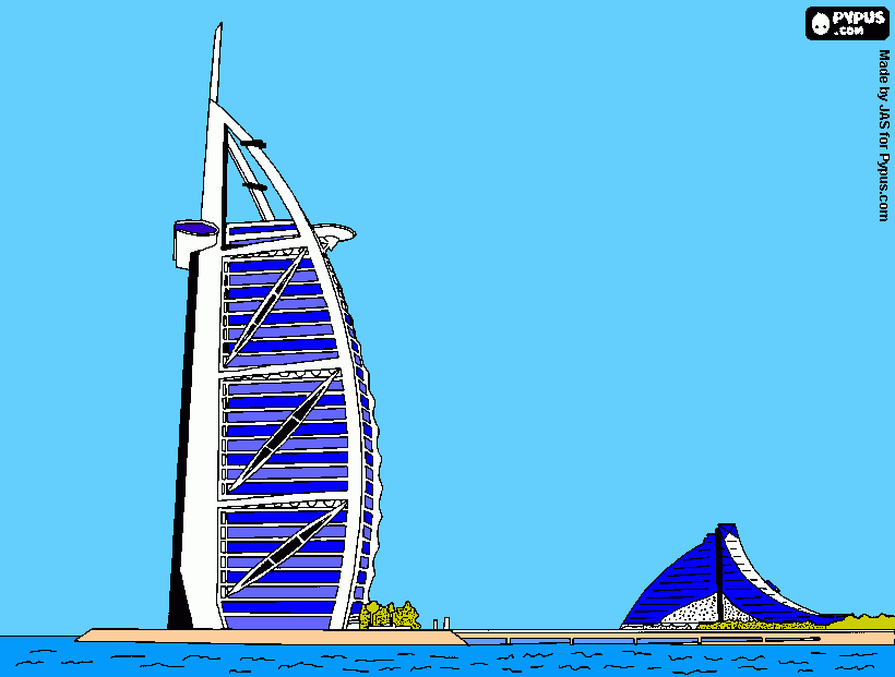 gratis malvorlagen Burj al Arab