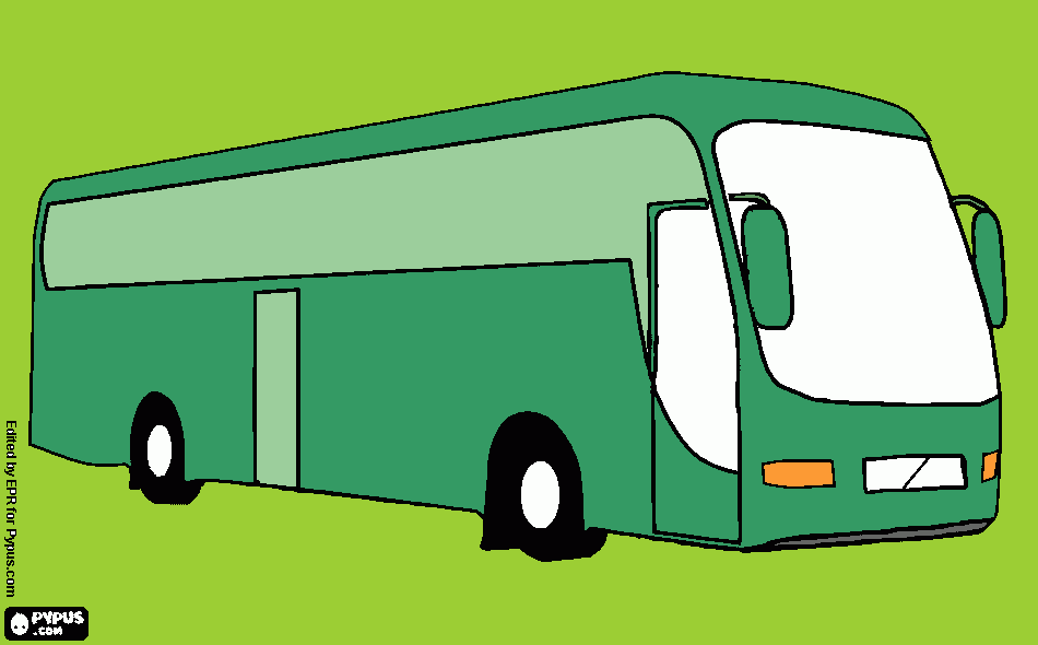 gratis malvorlagen Bus bunt