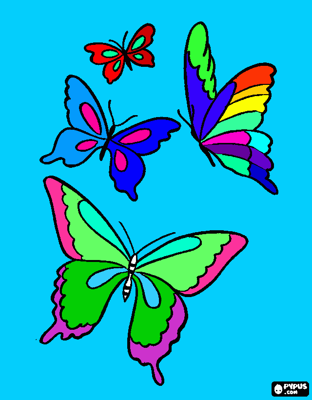 gratis malvorlagen butterfliege