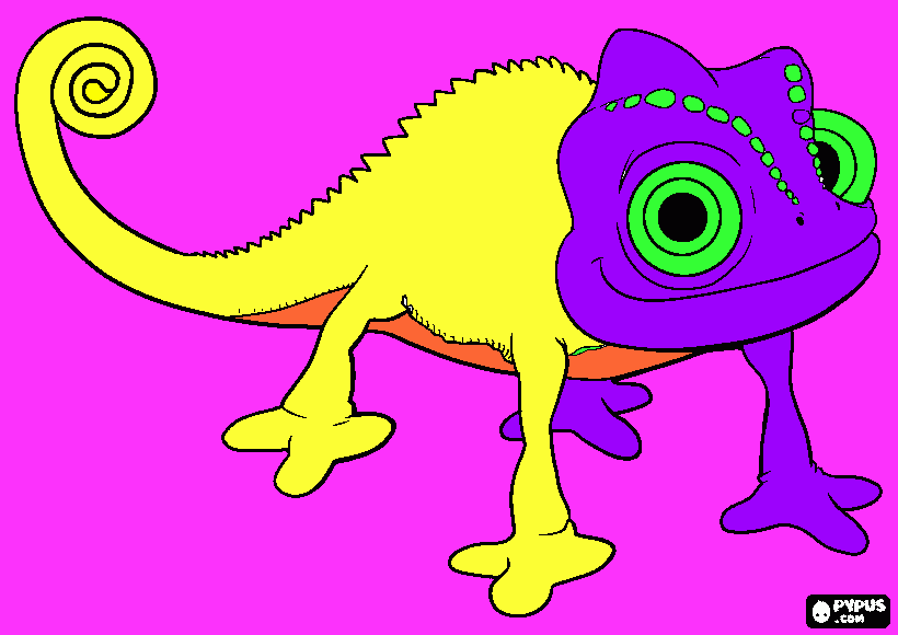 gratis malvorlagen Cameleon