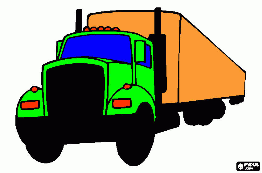 gratis malvorlagen Camion mit Michelin-Pneus