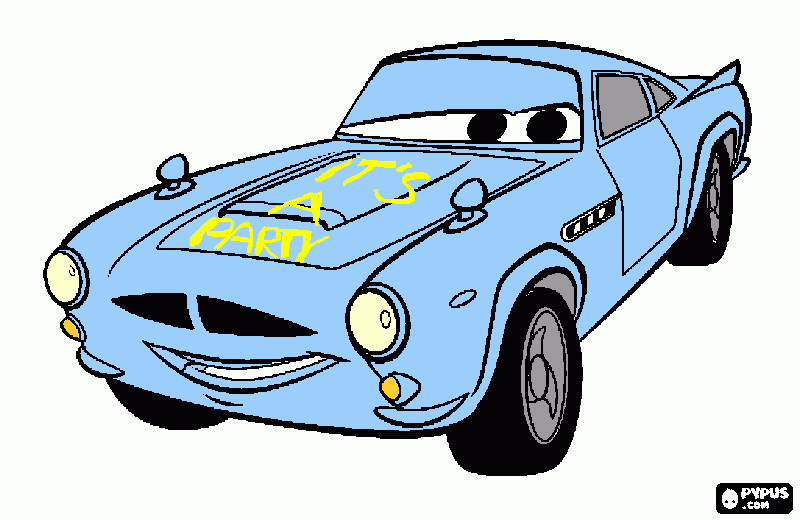 gratis malvorlagen Cars Einladung
