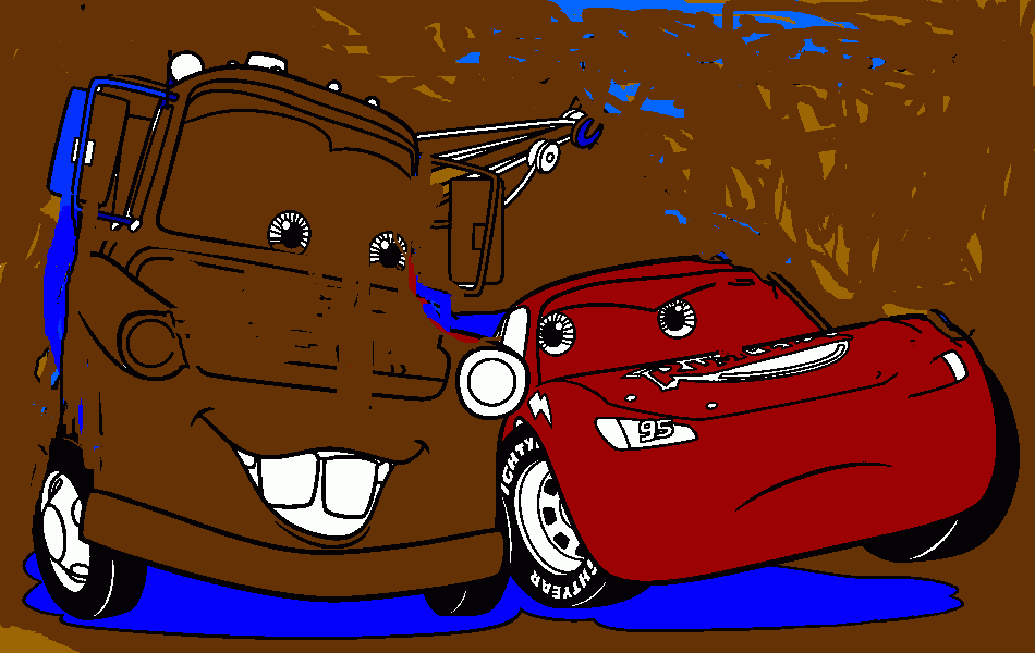 gratis malvorlagen Cars Hook