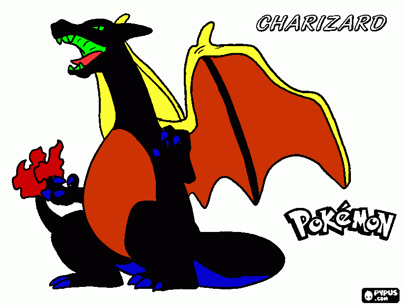 gratis malvorlagen Charizard