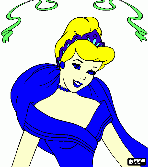 gratis malvorlagen Cinderella für Mama