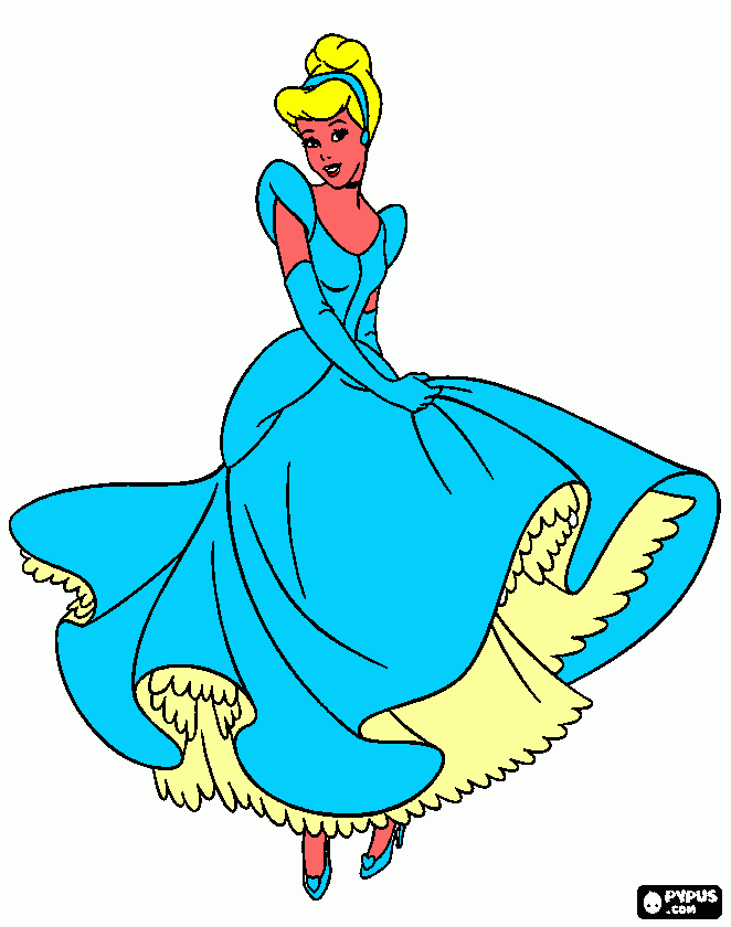 gratis malvorlagen Cinderella1