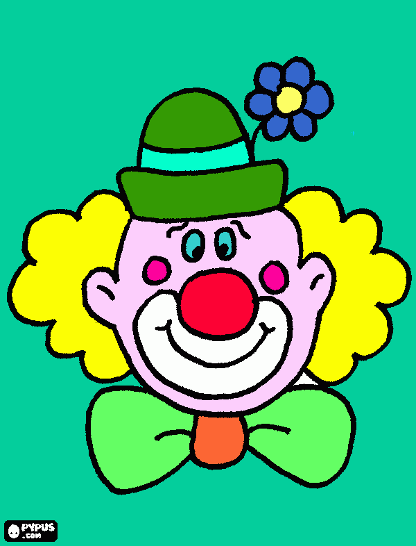gratis malvorlagen clown bunt