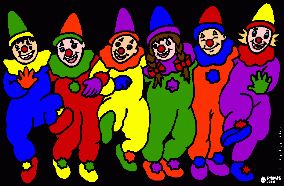 gratis malvorlagen clowns